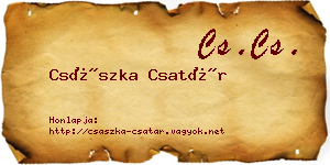 Császka Csatár névjegykártya